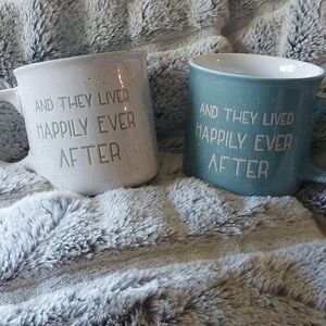 Macy's Happily Ever After Mug Set - Cream and Blue